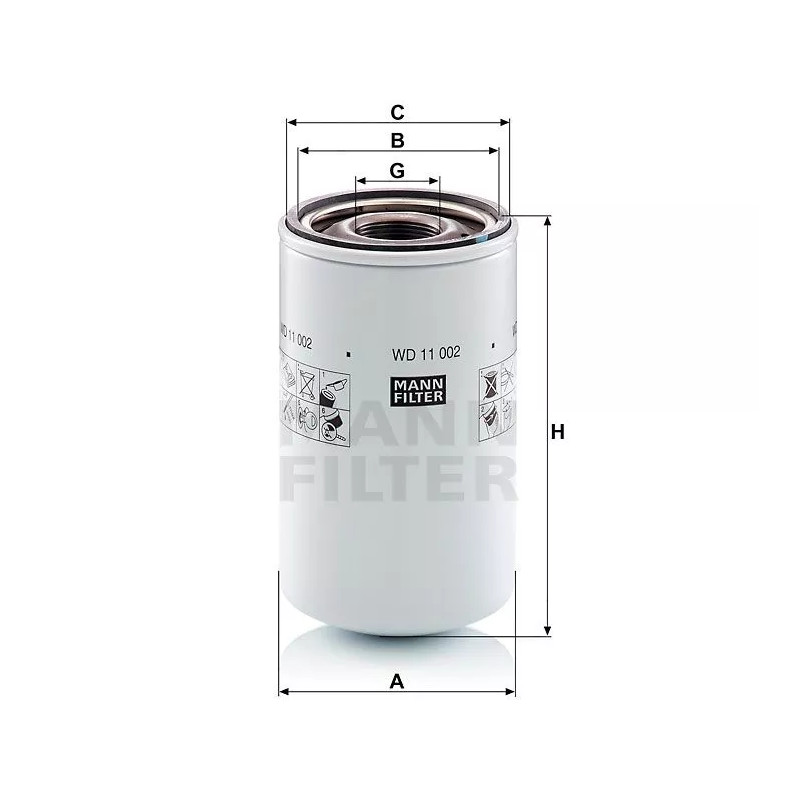 Filtr Hydrauliki WD11002