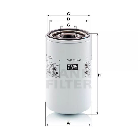 Filtr Hydrauliki WD11002