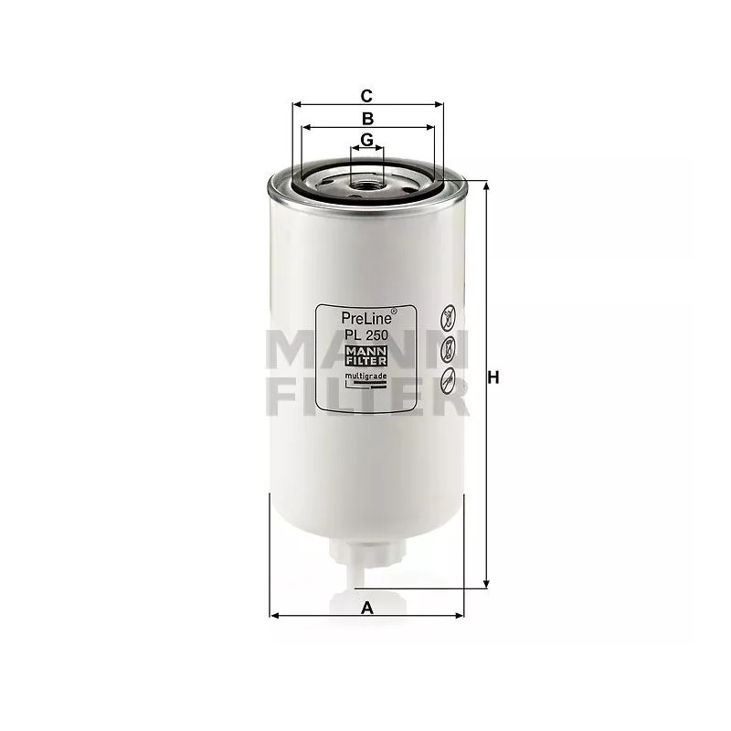 Filtr Paliwa PL250 zamiennik SN70391