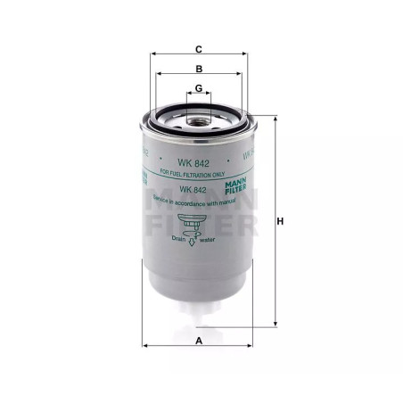 Filtr Paliwa WK842