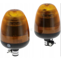 Zestaw 2 lamp błyskowych / ostrzegawczych LED z funkcją synchronizacji 12/24V KRAMP LA20095