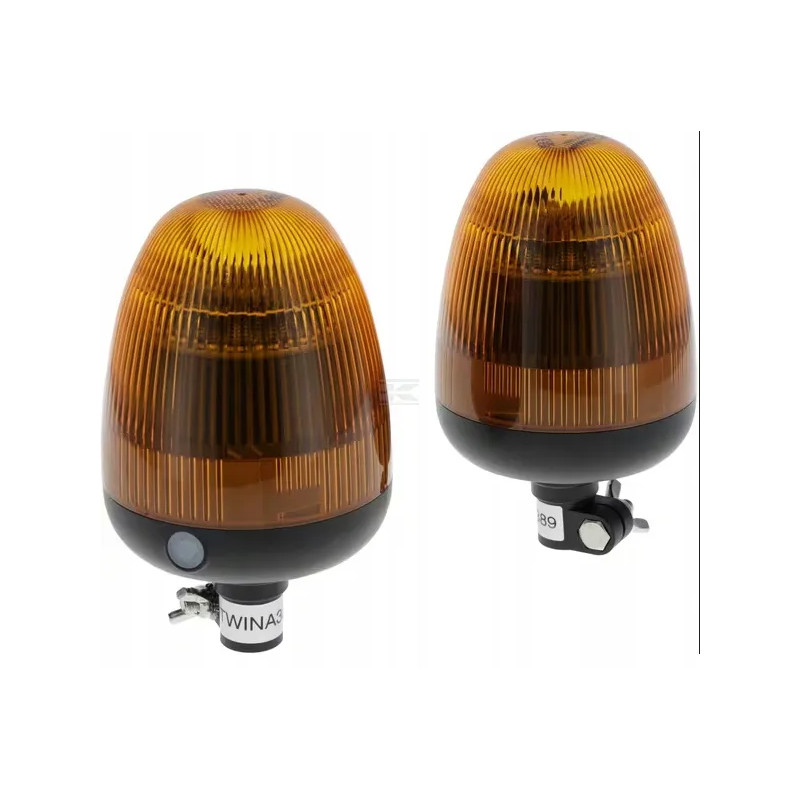 Zestaw 2 lamp błyskowych / ostrzegawczych LED z funkcją synchronizacji 12/24V KRAMP LA20095