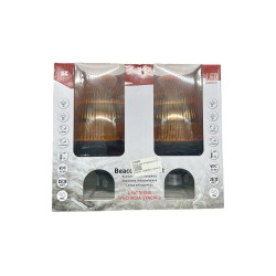 Zestaw 2 lamp błyskowych / ostrzegawczych LED z funkcją synchronizacji 12/24V KRAMP LA20095