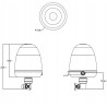 Zestaw 2 lamp błyskowych / ostrzegawczych LED z funkcją synchronizacji 12/24V KRAMP LA20095