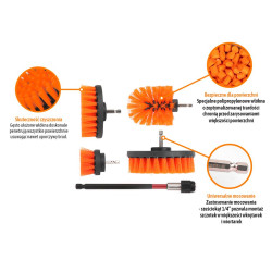 Zestaw szczotek obrotowych na wkrętarkę, 5 szt, Teger