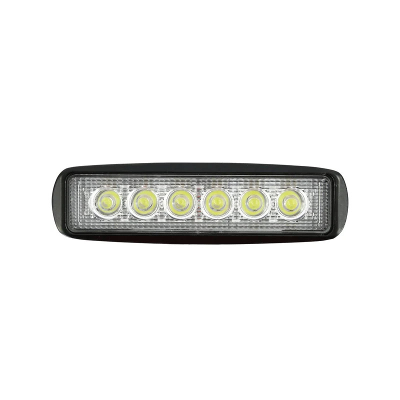 Lampa robocza diodowa prostokątna, 6 - led x 3W, 18W, 12V / 24V, 1440lm, 6000K