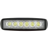 Lampa robocza diodowa prostokątna, 6 - led x 3W, 18W, 12V / 24V, 1440lm, 6000K