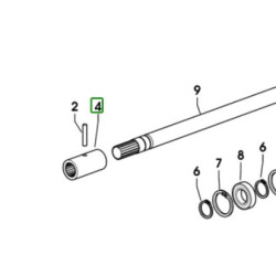 Tuleja łącznik przedniego napędu Deutz-Fahr 0.255.2617.0/10 Oryginał SDF