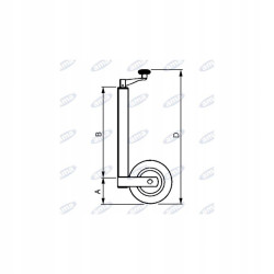 Stopa podporowa z kółkiem