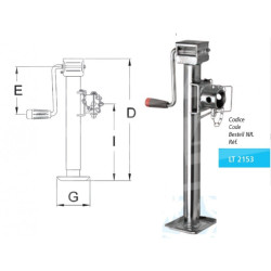 Stopa podporowa z tuleją montażową h-560/900kg SIMOL LT2153