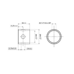 Stopa podporowa z tuleją montażową h-560/900kg SIMOL LT2153