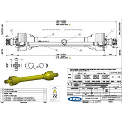 Wałek  WOM 1240Nm / L120cm uniwersalny Smart line AMA  98057SLB