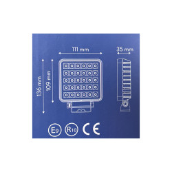 Lampa robocza LED 30W 12/24V 2400Lm 5700K(Biały neutralny) rozproszona OSRAM TT.13308