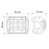 Lampa robocza LED 18W 12/24V 1300 Lm 6000 K skupiona  TT.28018s