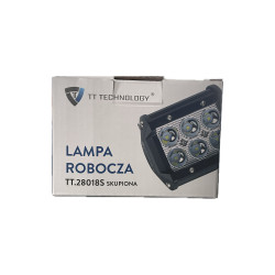 Lampa robocza LED 18W 12/24V 1300 Lm 6000 K skupiona  TT.28018s