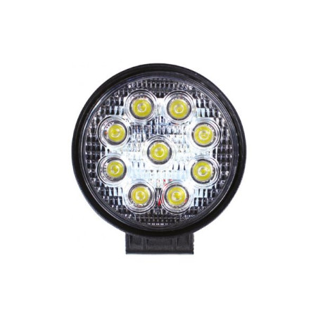 Lampa robocza 9 LED 27W 12/24V 2150 Lm 6000K rozproszona TT.13216