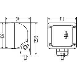Halogen dodatkowy / Reflektor / Lampa robocza / Oświetlenie pomocnicze HELLA 1GA 077.506-001