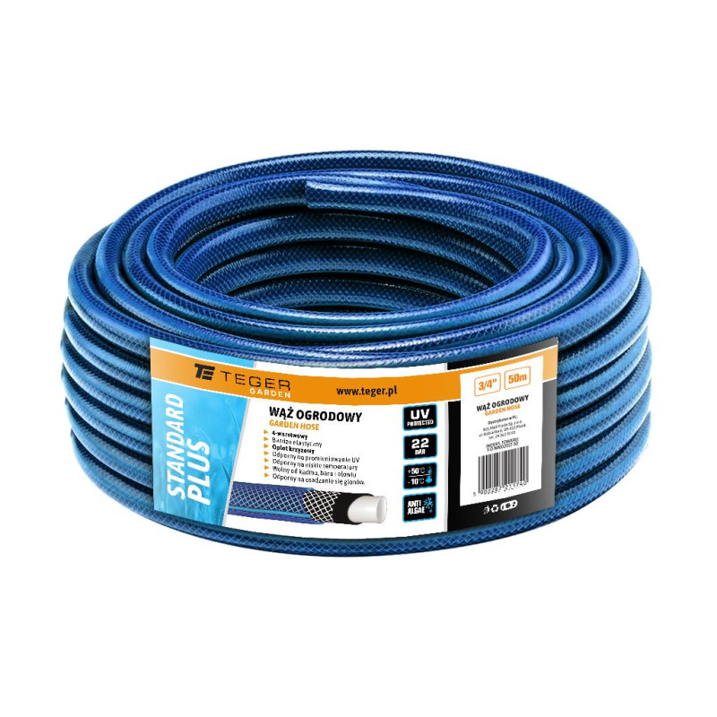 Wąż ogrodowy "STANDARD PLUS" FI 3/4". 50m / TEGER Wąż ogrodowy "STANDARD PLUS" FI 3/4". 50m / TEGER