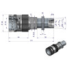 Szybkozłącze hydrauliczne gniazdo long M22x1.5 gwint zewnętrzny EURO PUSH-PULL (9100822GL) (ISO 7241-A) Waryński