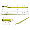 Ząb ładowacza uniwersalny Z L- 880 mm zastosowanie 5193-FT88N Tur WARYŃSKI