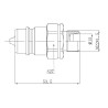 Szybkozłącze hydrauliczne wtyczka EURO M22x1.5 GZ (9100822W) VOIMA