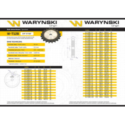 Koło zębate hartowane tarcza 12B-1 (R1 3/4) Z-25 Waryński