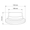 Lampa Ostrzegawcza LED 12/24V na magnes/przyssawka , UFO TT.400
