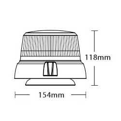 Lampa ostrzegawcza niska LED  12-24 V na magnes, Homologacja  TT.1425