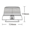 Lampa ostrzegawcza niska LED  12-24 V na magnes, Homologacja  TT.1425