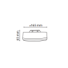Lampa ostrzegawcza niska LED  12-24 V na magnes, Homologacja  TT.1418
