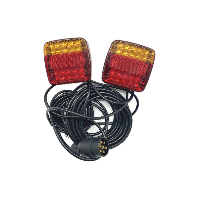 Lampy tylne zespolone Led na magnes ZESTAW kabel 7,5 metry 12V