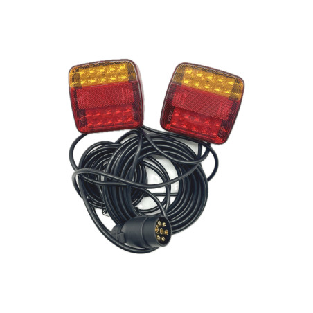 Lampy tylne zespolone Led na magnes ZESTAW kabel 7,5 metry 12V