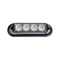 Lampa strobo 4 LED 12W 12/24V pomarańczowa Synchronizacja R65 R10 L2298-ALR