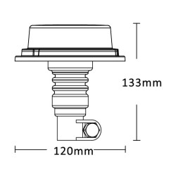 Lampa Ostrzegawcza LED 12/24 V na elastycznym trzpieniu  TT.832