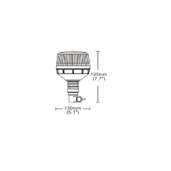 Lampa Ostrzegawcza LED 12/24 V na elastycznym trzpieniu  TT.1421