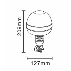 Lampa Ostrzegawcza LED 12/24 V na elastycznym trzpieniu TT.186D
