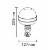 Lampa Ostrzegawcza LED 12/24 V na elastycznym trzpieniu TT.186D