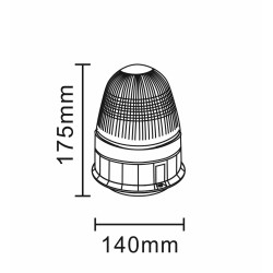 Lampa Ostrzegawcza LED 12/24V na magnes/przyssawka , TT.266