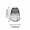 Lampa Ostrzegawcza LED 12/24V na magnes/przyssawka , TT.266