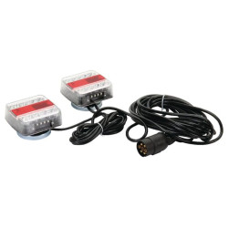 Lampy tylne zespolone LED na magnes ZESTAW kabel 7,5 metry 12V wtyczka 7 pin GOPART LA65004