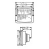 Lampa / Reflektor przedni H4 WESEM (do wnęk, ramka) 3404170R94