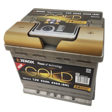 Akumulator JENOX GOLD NEW 053612 12V 53Ah 530A Polaryzacja P+ | Mocowanie :B3