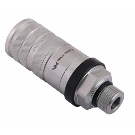 Szybkozłącze hydrauliczne zrywalne seria WIA3CV M22x1.5 gwint zew. EURO PUSH-PULL