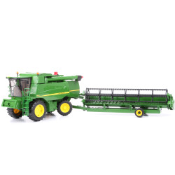 Kombajn zbożowy John Deere T670i + wózek hedera 02132 Zabawka Bruder