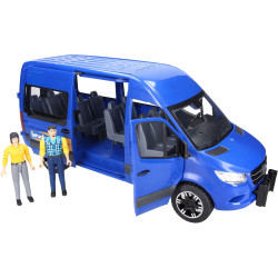 Mercedes Sprinter Bus niebieski 10 os. + 2 figurki 02670  Zabawka Bruder