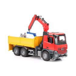 Mercedes Arocs wywrotka z żurawiem + akcesoria  03651  Zabawka Bruder