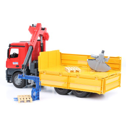 Mercedes Arocs wywrotka z żurawiem + akcesoria  03651  Zabawka Bruder
