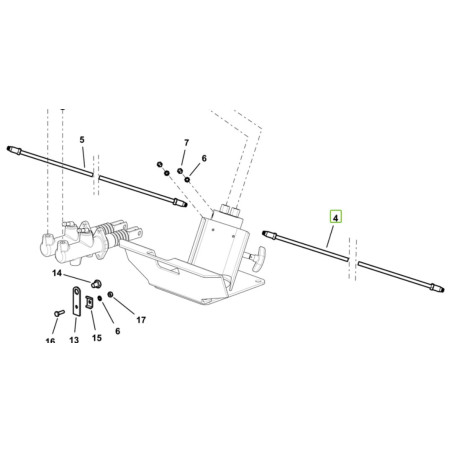 Przewód hamulcowy / hamowania Prawy  Deutz - Fahr SDF  0.012.6433.3