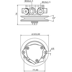 Pompa pompka paliwa paliwowa zasilająca koło pasowe fi-103mm Deutz, Fendt, 04503572KR