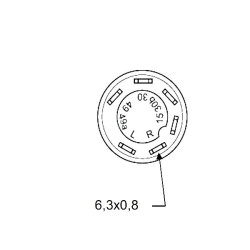 Włącznik wałka WOM  Same, okrągły 6-pin z podświetlaniem 2.7659.108.0/10 - 50719008
